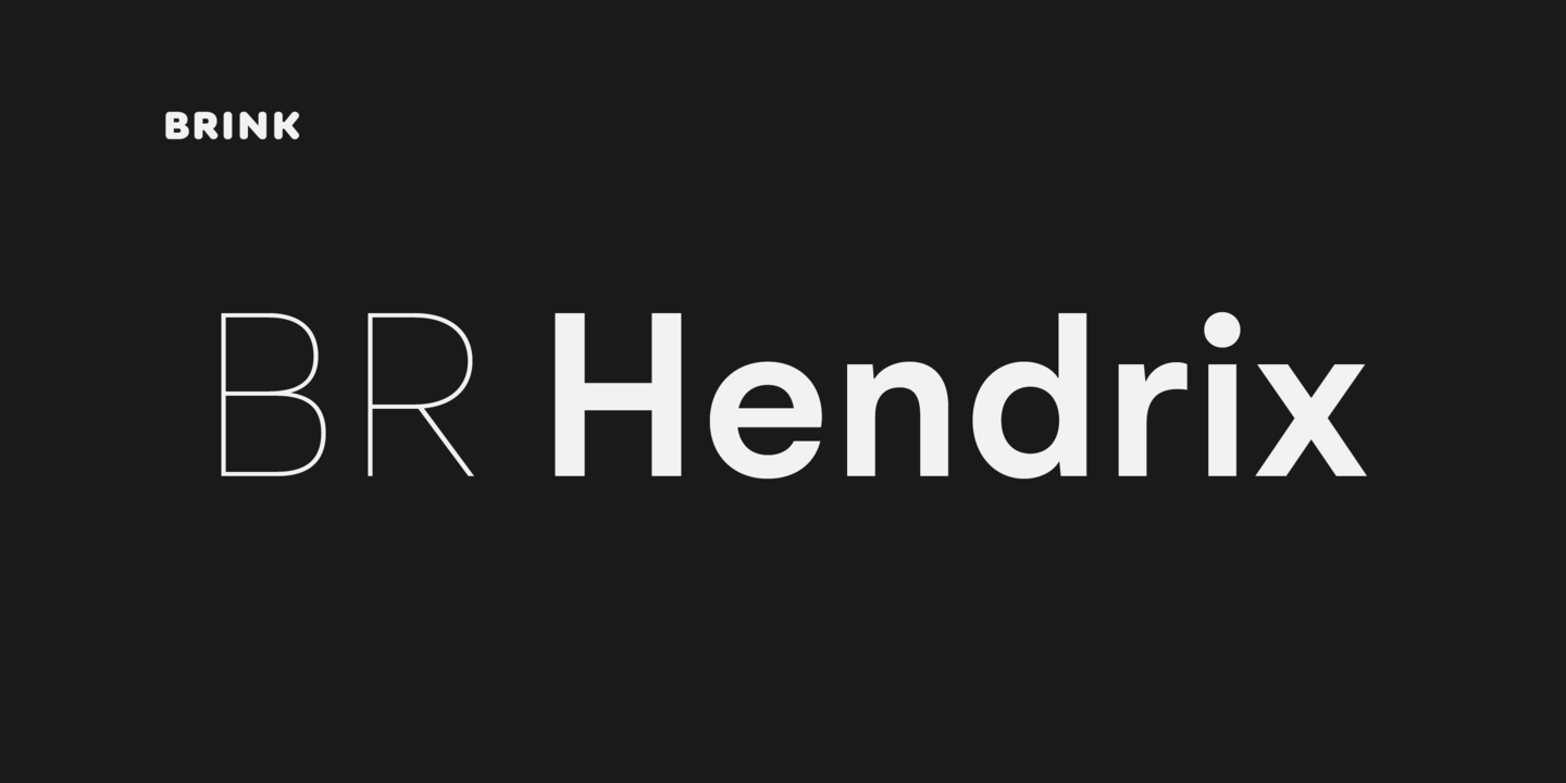 Przykład czcionki BR Hendrix Bold Italic